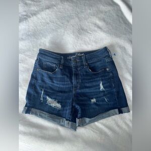 Universal Thread Blue Distressed Jean Shorts Raw Hem